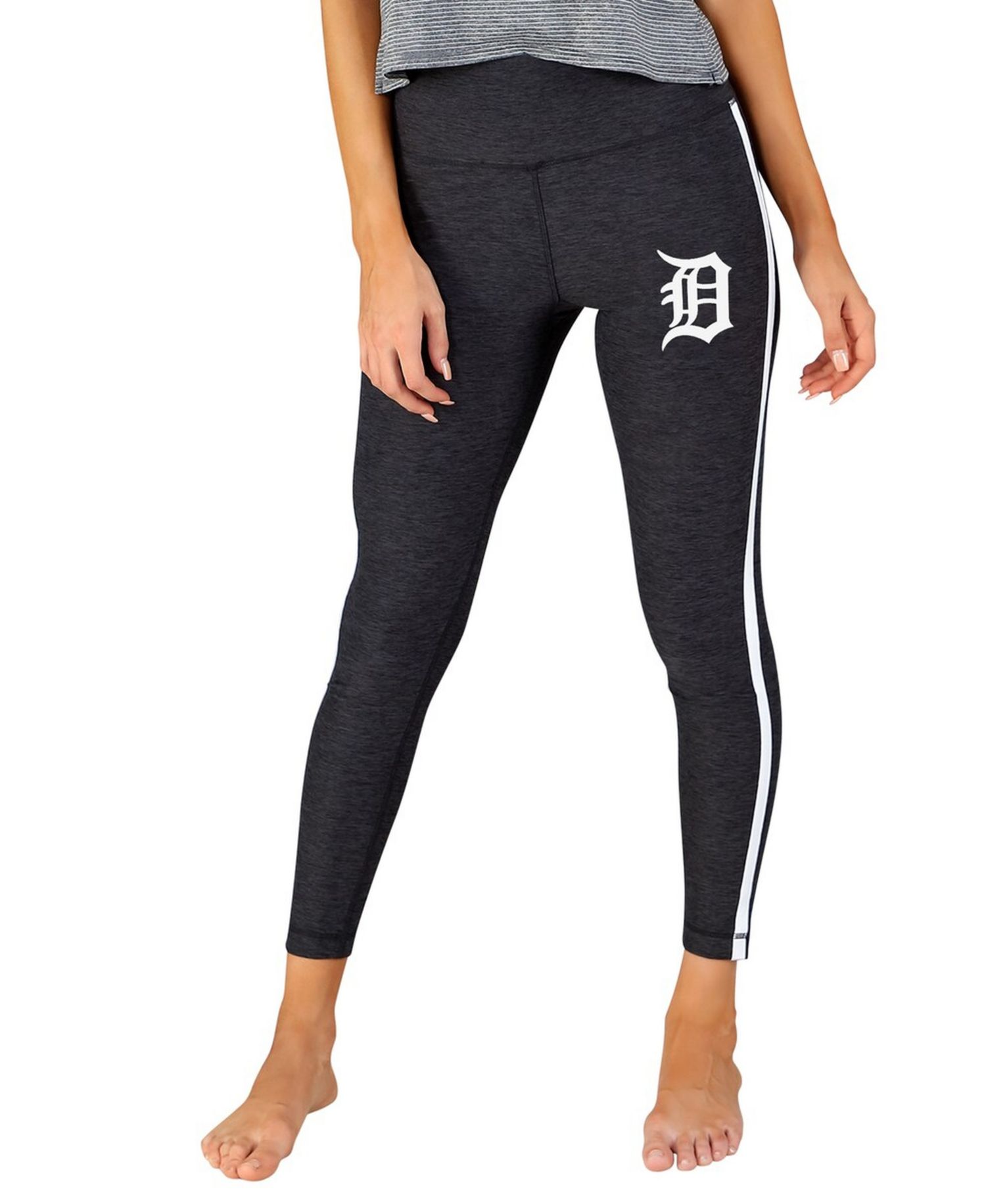 Women's Charcoal/White Detroit Tigers Centerline Knit Leggings