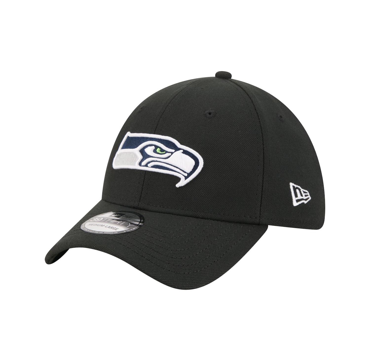 Men's Black Seattle Seahawks Core Team 39THIRTY Flex Hat