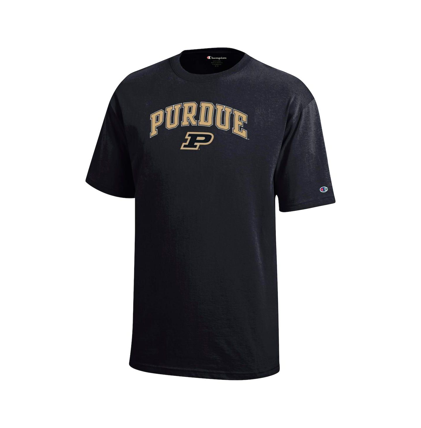 Детская футболка Champion Black Purdue Boilermakers Arch Over Logo — фото 2