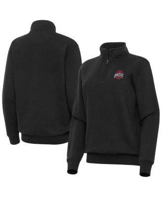 Women's Black Ohio State Buckeyes Victory Quarter-Zip Sweatshirt