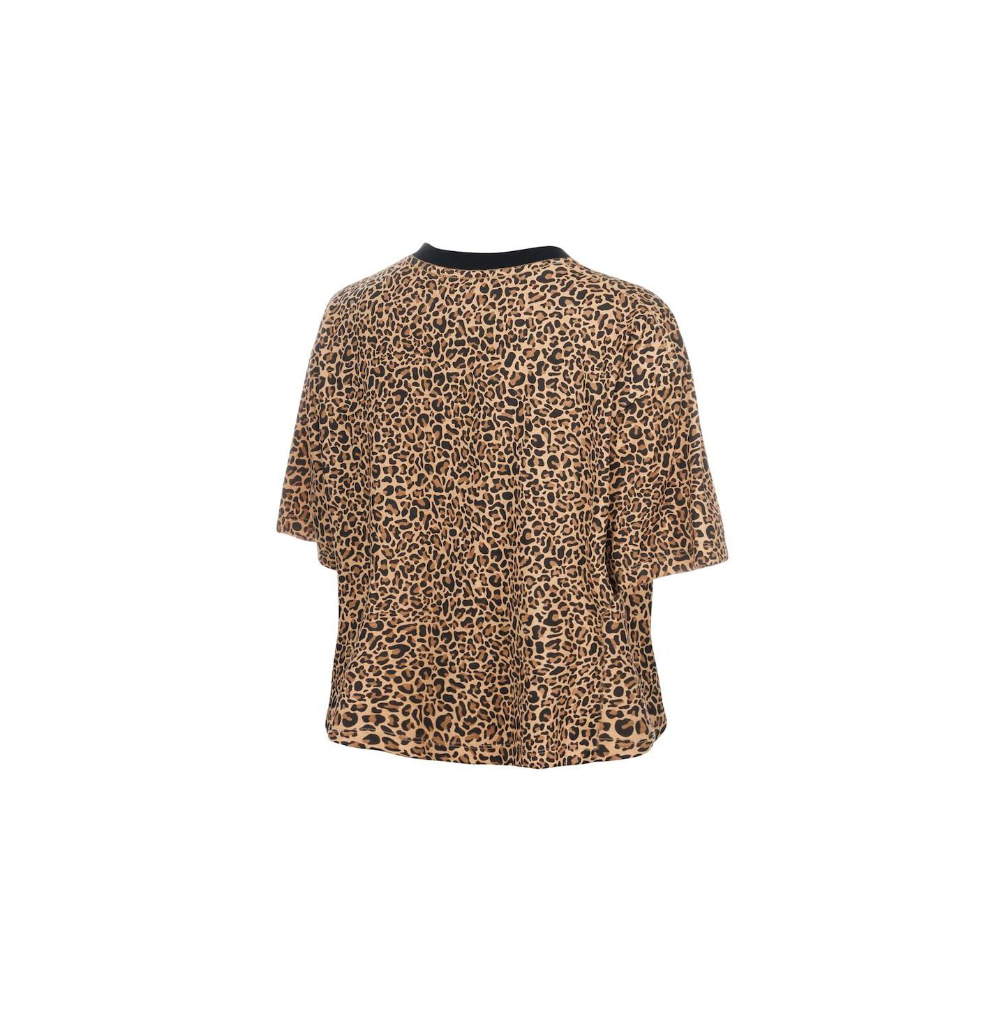 Женская футболка New Era Brown Philadelphia Phillies Leopard Boxy Cropped — фото 3