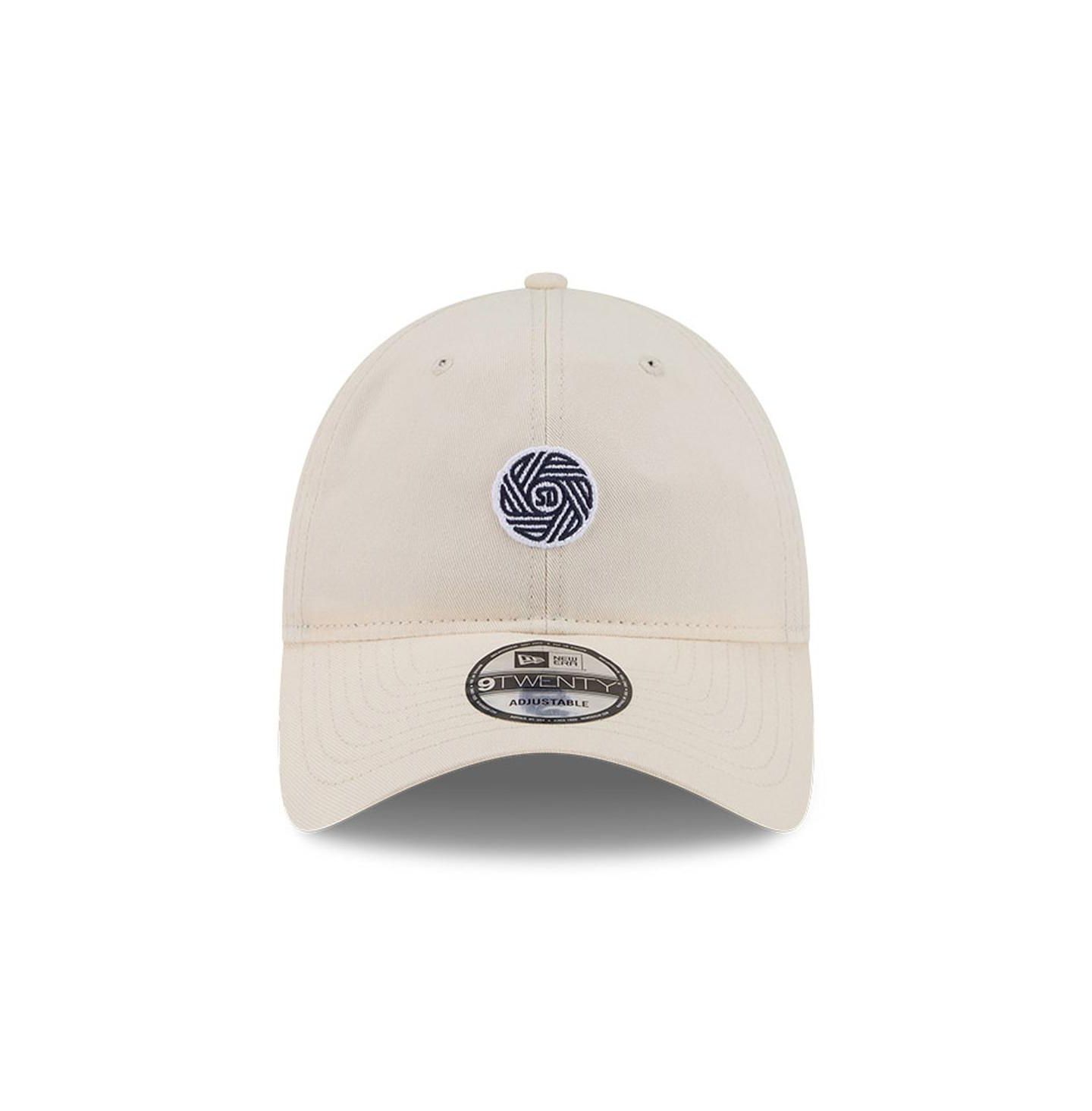 Мужская кепка New Era Beige San Diego FC Micro Team Logo 9TWENTY Adjustable Hat — фото 2