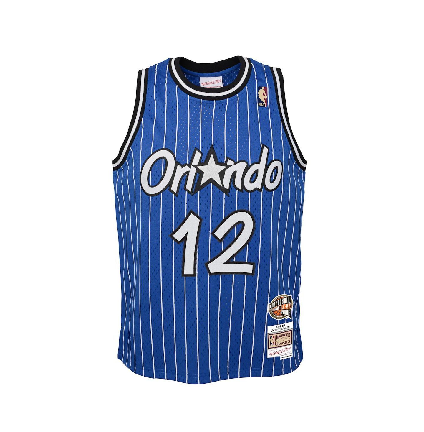 Детский топ Mitchell & Ness Dwight Howard Blue Orlando Magic 2004/05 Hardwood Classics Swingman Jersey — фото 2