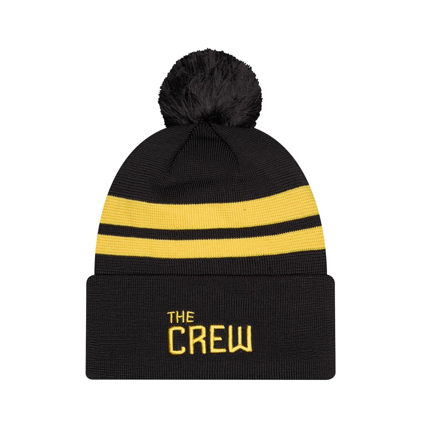 Мужские головные уборы New Era Black Columbus Crew 2026 Jersey Hook Cuffed Knit Hat with Pom — фото 2