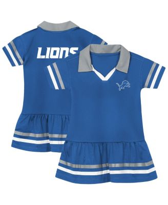 Toddler Girls Blue Detroit Lions Star Player Dress