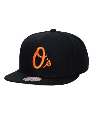 Men's and Women's Black Baltimore Orioles Side Logo Snapback Hat