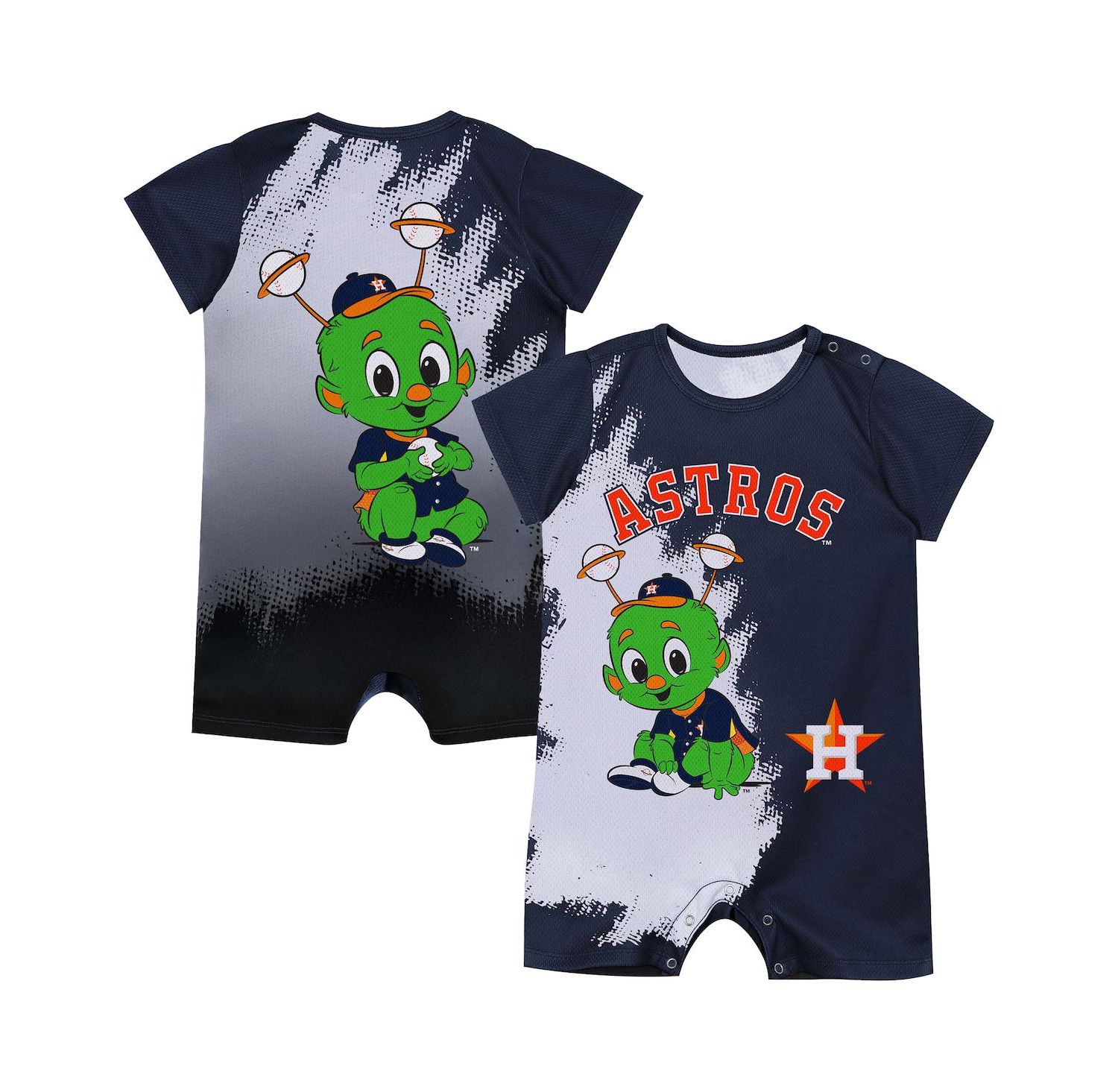 Baby Boys and Girls Navy Houston Astros Baby Mascot Bodysuit