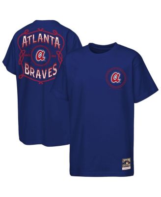 Big Boys and Girls Navy Atlanta Braves Cooperstown Rodeo Rope T-Shirt