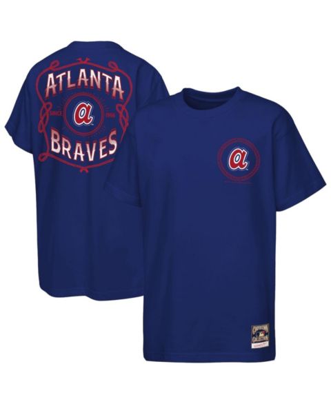 Детская футболка Mitchell & Ness Navy Atlanta Braves Cooperstown Rodeo Rope