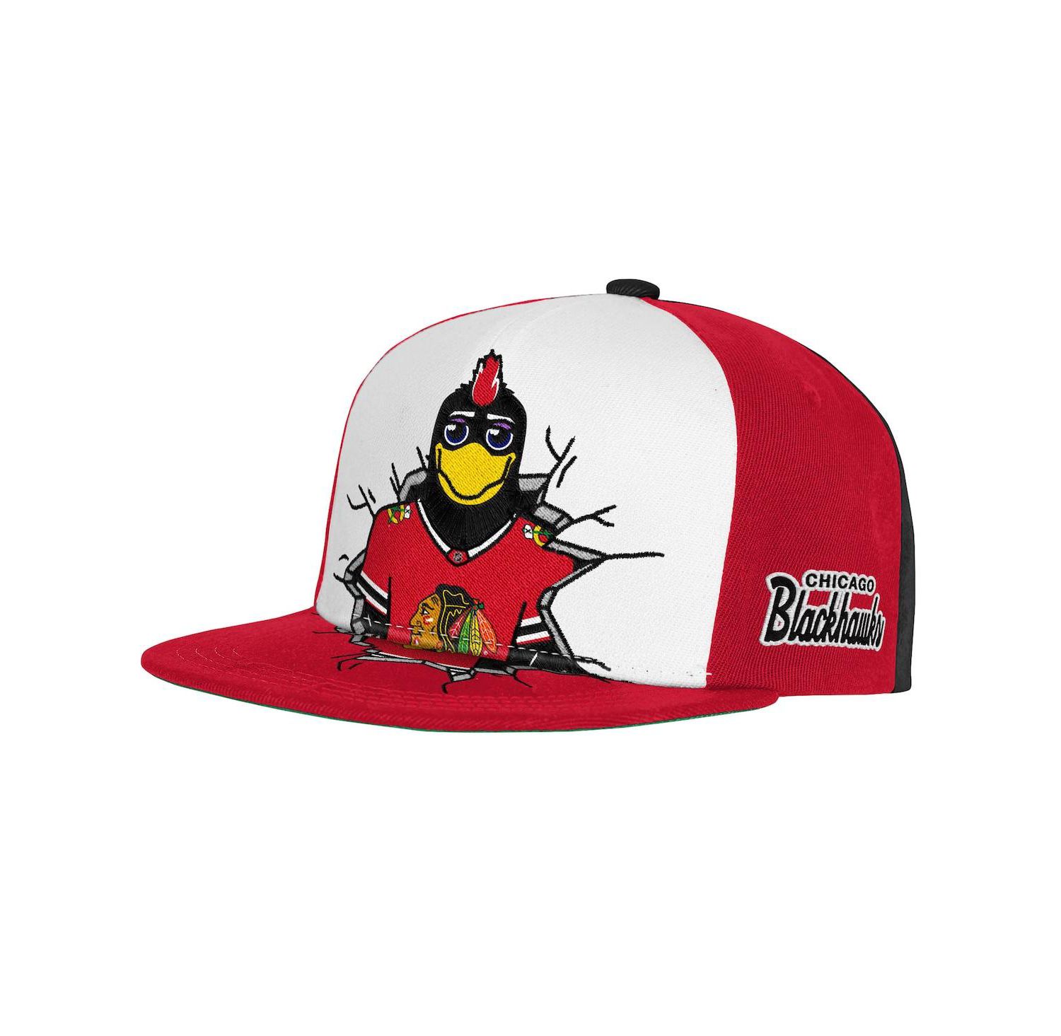 Big Boys and Girls Red Chicago Blackhawks Mascot Snapback Hat