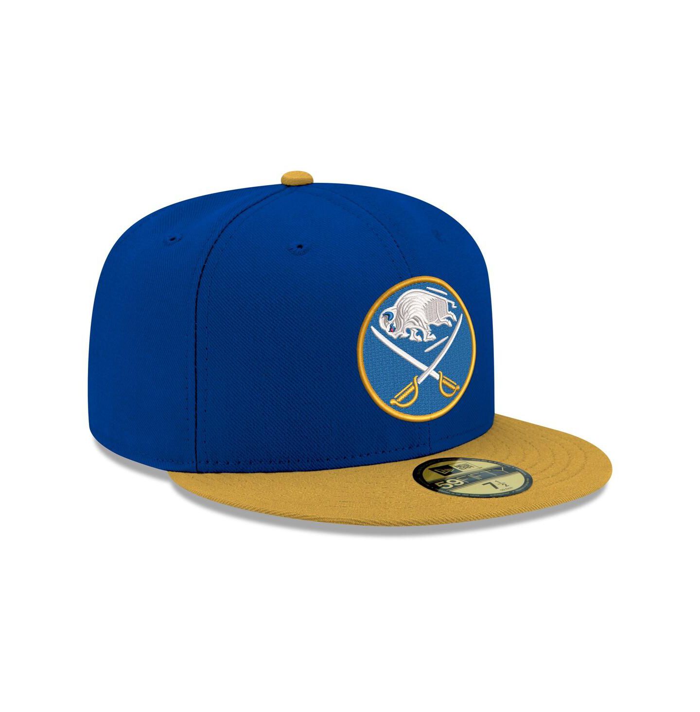 Мужская кепка New Era Royal Buffalo Sabres Core Logo Two-Tone 59FIFTY Fitted Hat — фото 3