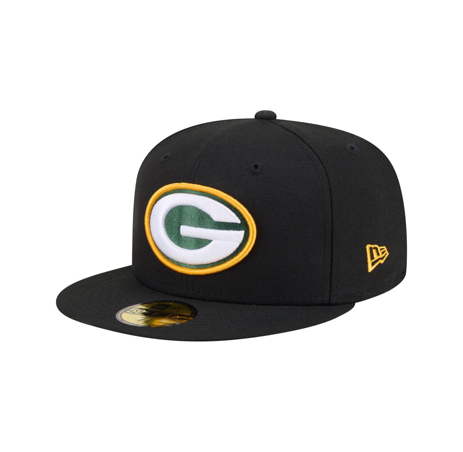 Men's Black Green Bay Packers 59FIFTY Fitted Hat