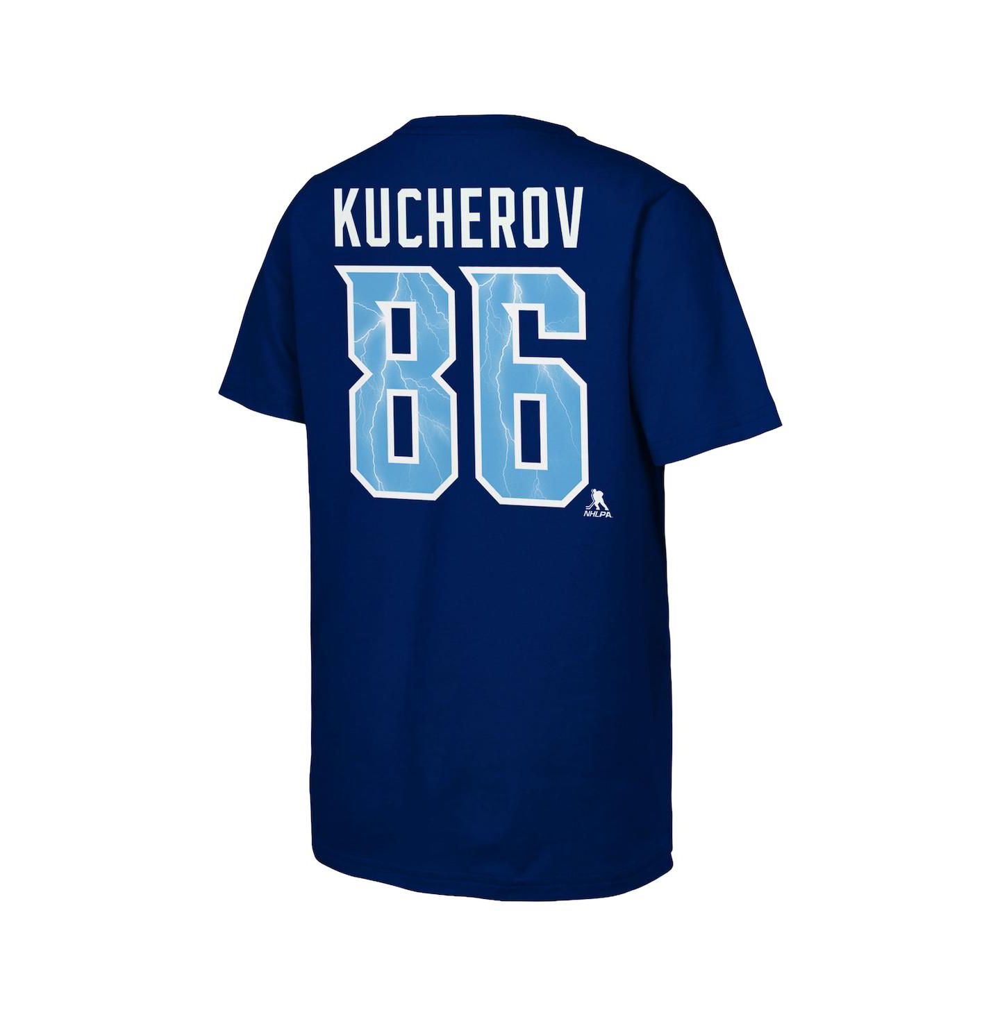 Детская футболка Fanatics Nikita Kucherov Blue Tampa Bay Lightning Alternate Captain 2026 Stadium Series — фото 3