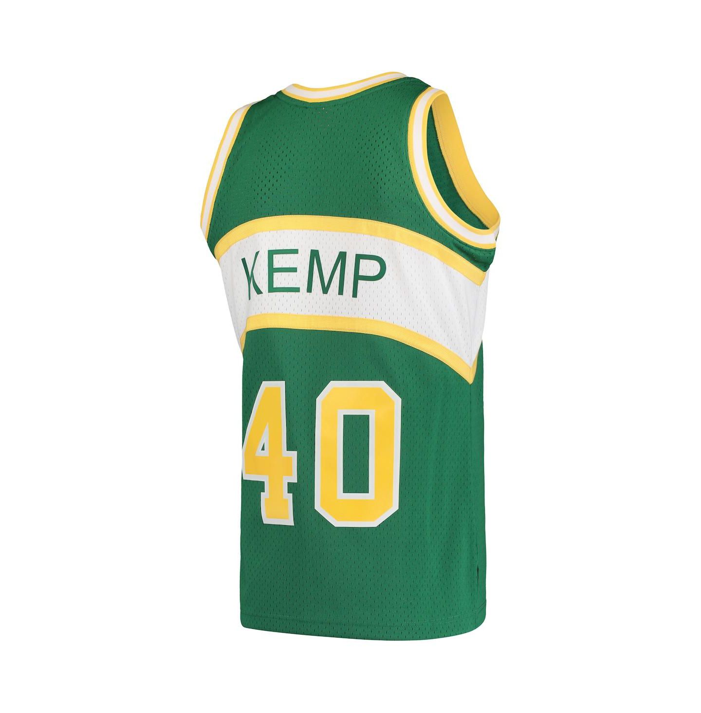 Мужская джерси Mitchell & Ness Shawn Kemp Seattle SuperSonics 1994/95 Swingman, Green — фото 3