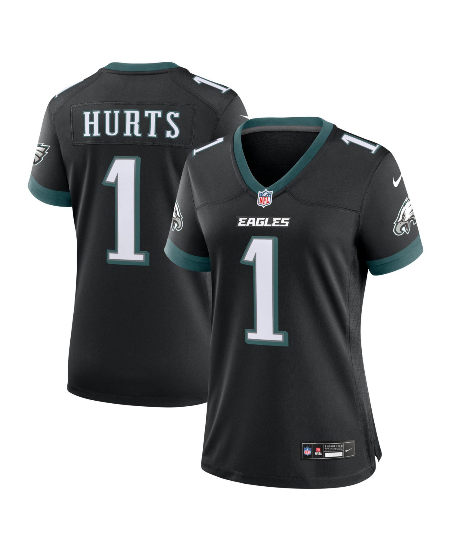 Women's Jalen Hurts Black Philadelphia Eagles Alternate Game Jersey