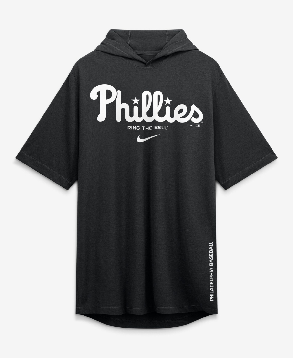 Nike Men's Black Philadelphia Phillies Arched Wordmark Tri-Blend Hooded T-Shirt