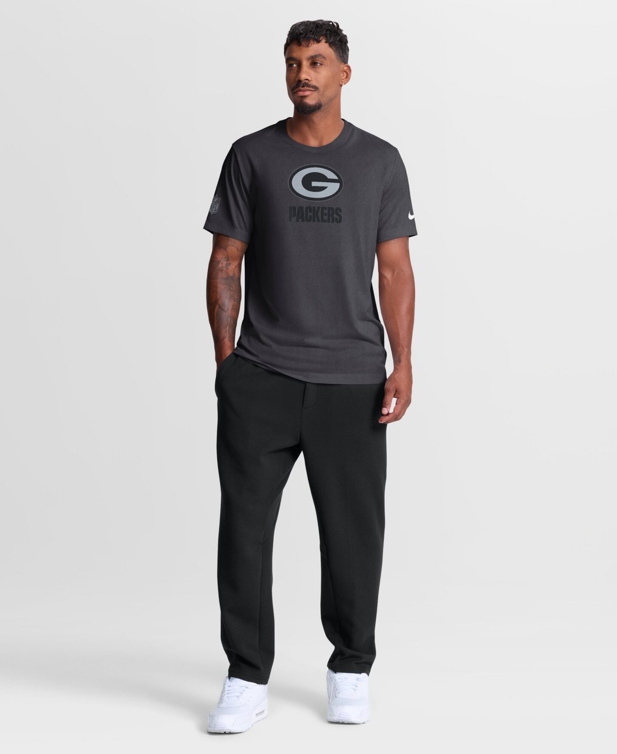 Nike Men's Anthracite Green Bay Packers Sideline Lead The Charge Legend Dri-fit T-Shirt