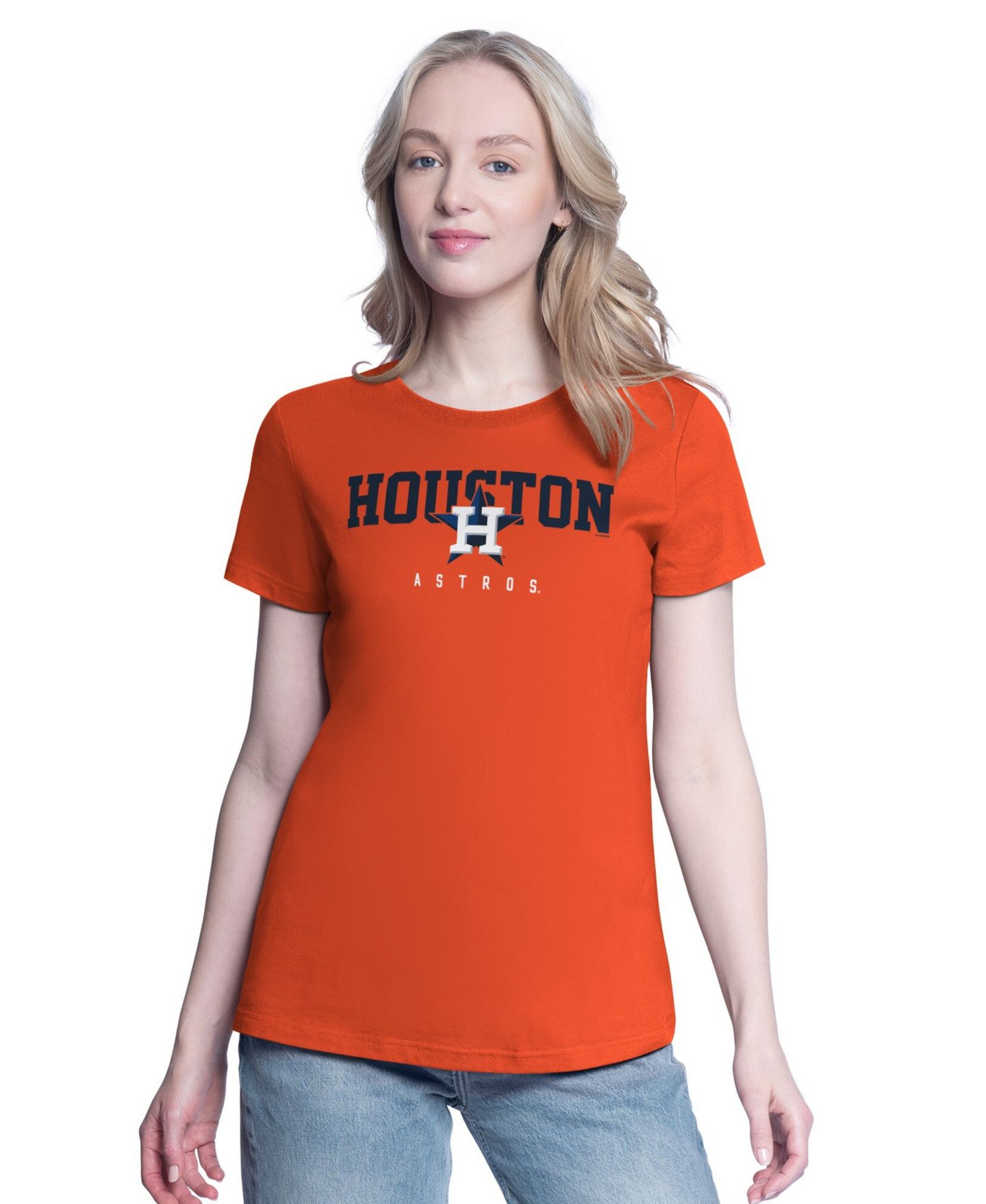 Женские футболки G-III 4Her by Carl Banks Navy/Orange Houston Astros Two T-Shirt Combo Pack — фото 4