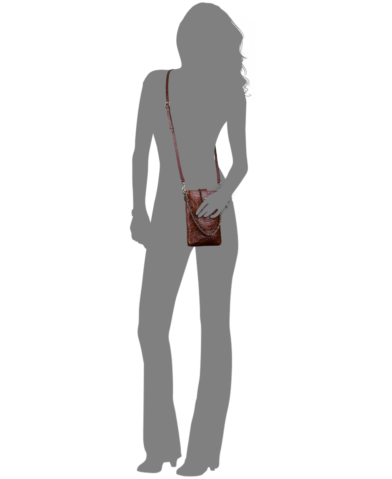 Leontine Mini Tooled Leather Crossbody Bag