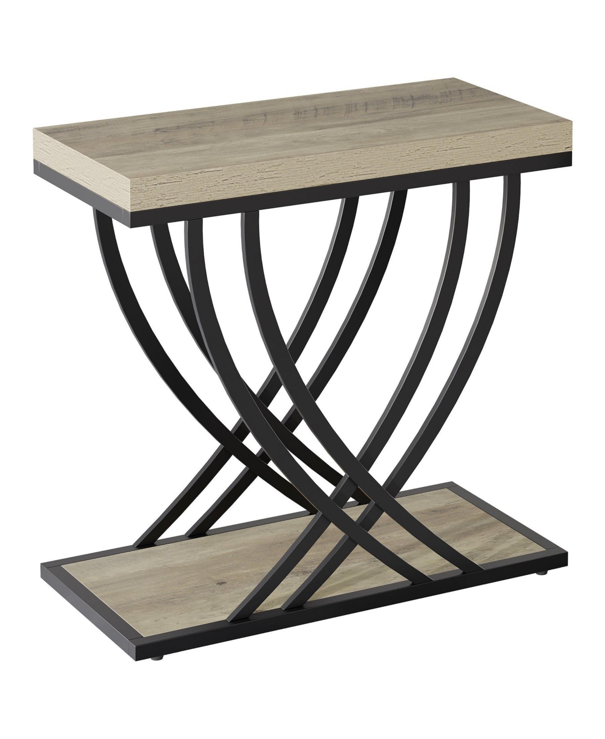 Slickblue 2-Tier Narrow End Table with Metal Frame for Living Room