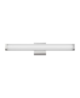 25 Inch Brushed Nickel Square LED Bathroom Vanity Light 14W 6000K Cool Wall Bar Fixture Over Mirror