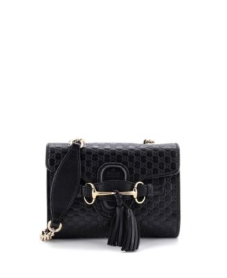 Mini Emily Chain Flap Bag Microguccissima Leather