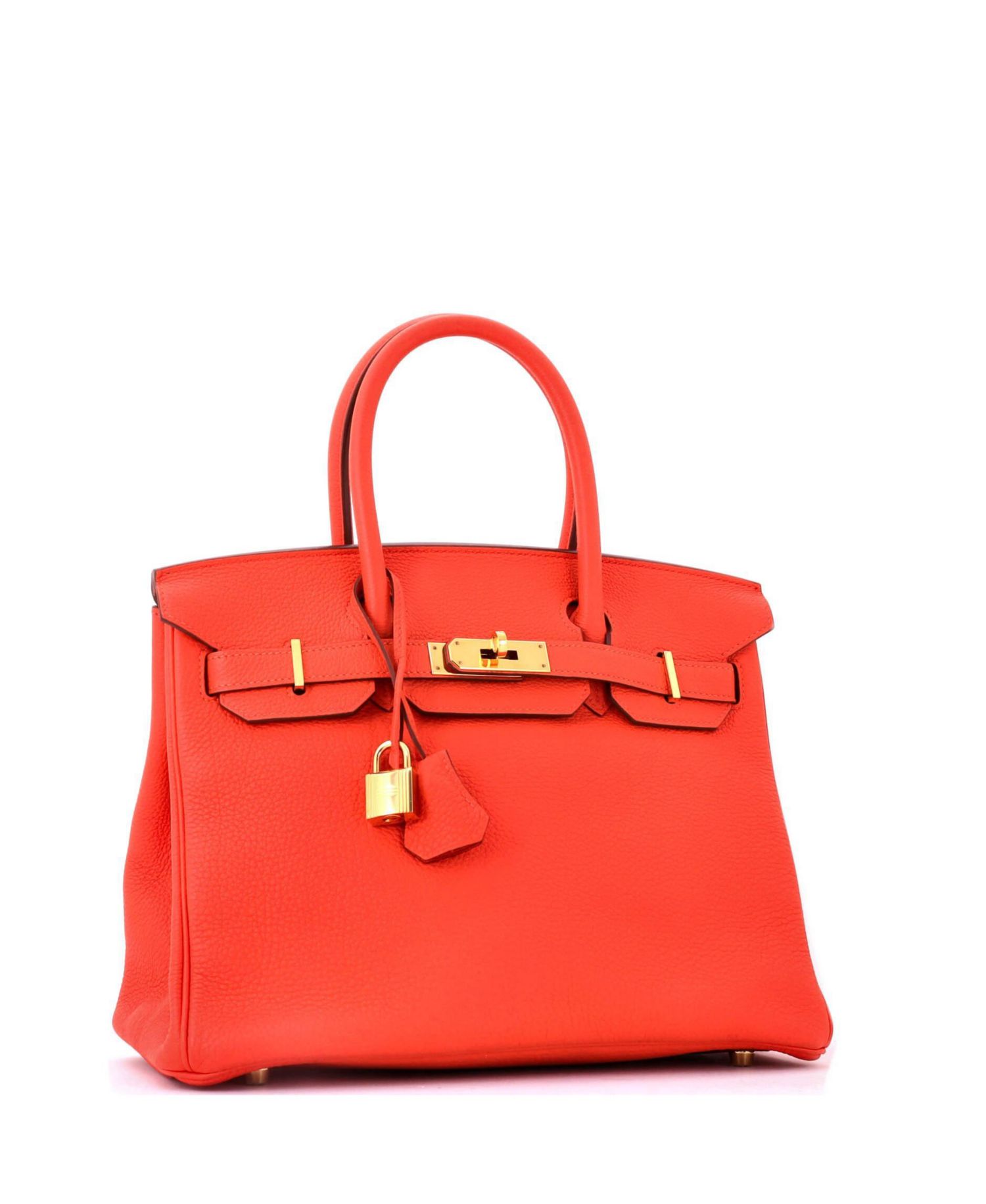 Birkin 30 Handbag Orange Togo with Gold Hardware