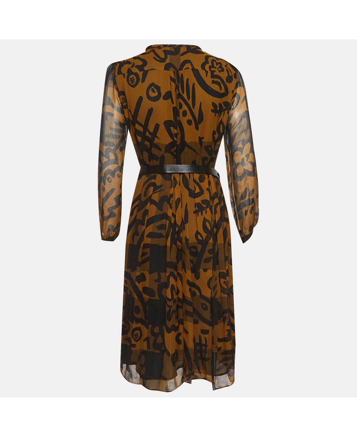 Pre-Owned Burberry Women's Abstract Print Silk Midi Dress view 2 — MAYCSS fashion products