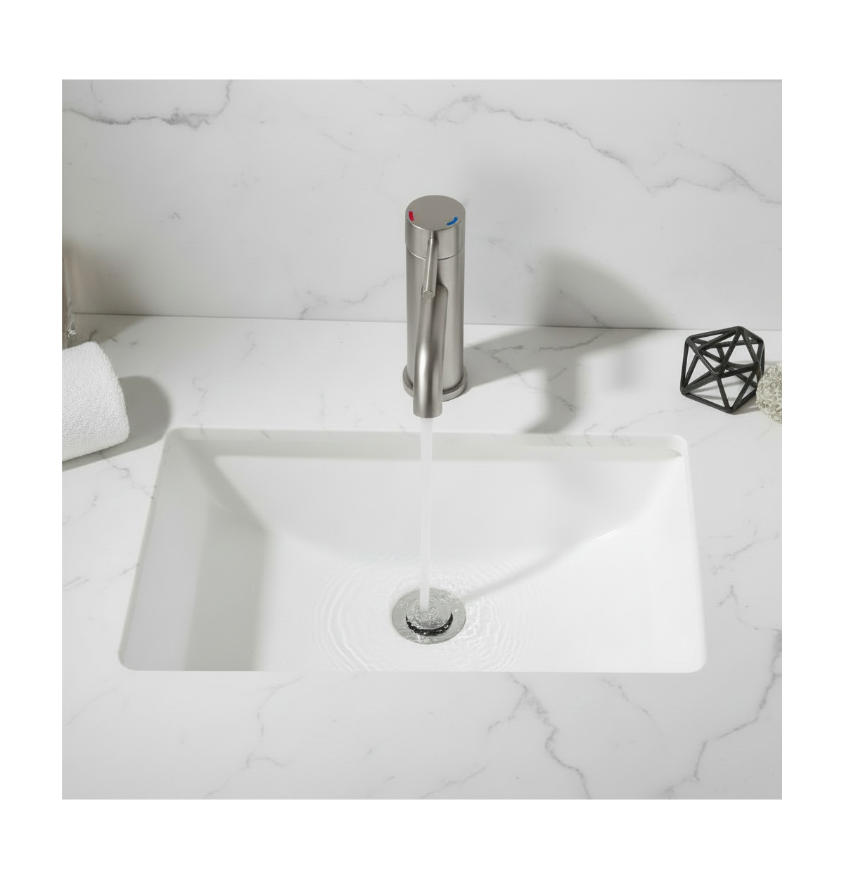 Phying Single Handle Bathroom Faucet Lavatory Faucet Stainless Steel Single Hole-T10