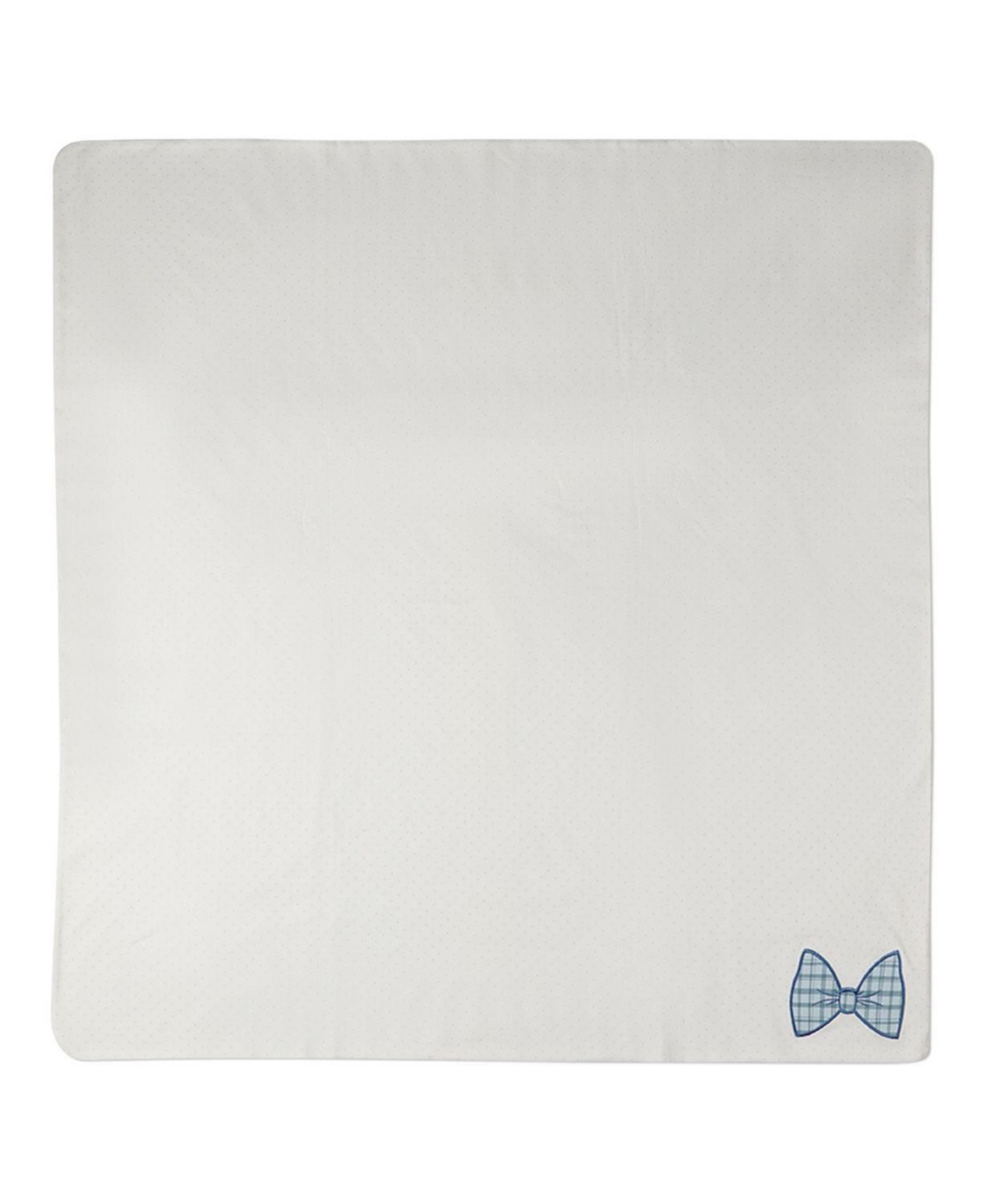 MeMoi Baby Boys "Put A Bow On It" 100% Cotton Embroidered Swaddle Blanket