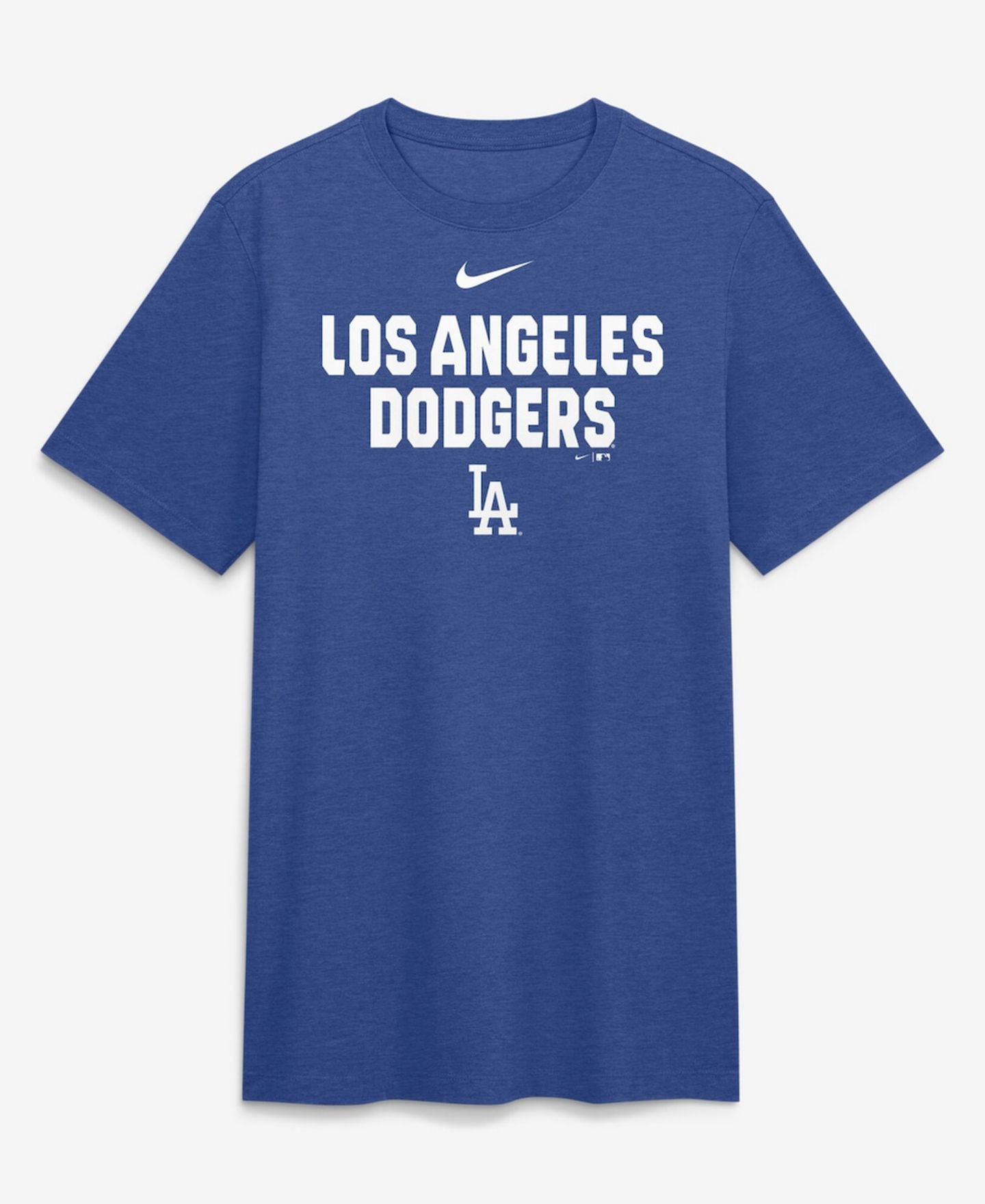 Мужская футболка Nike Heather Royal Los Angeles Dodgers Stacked Tri-Blend — фото 2