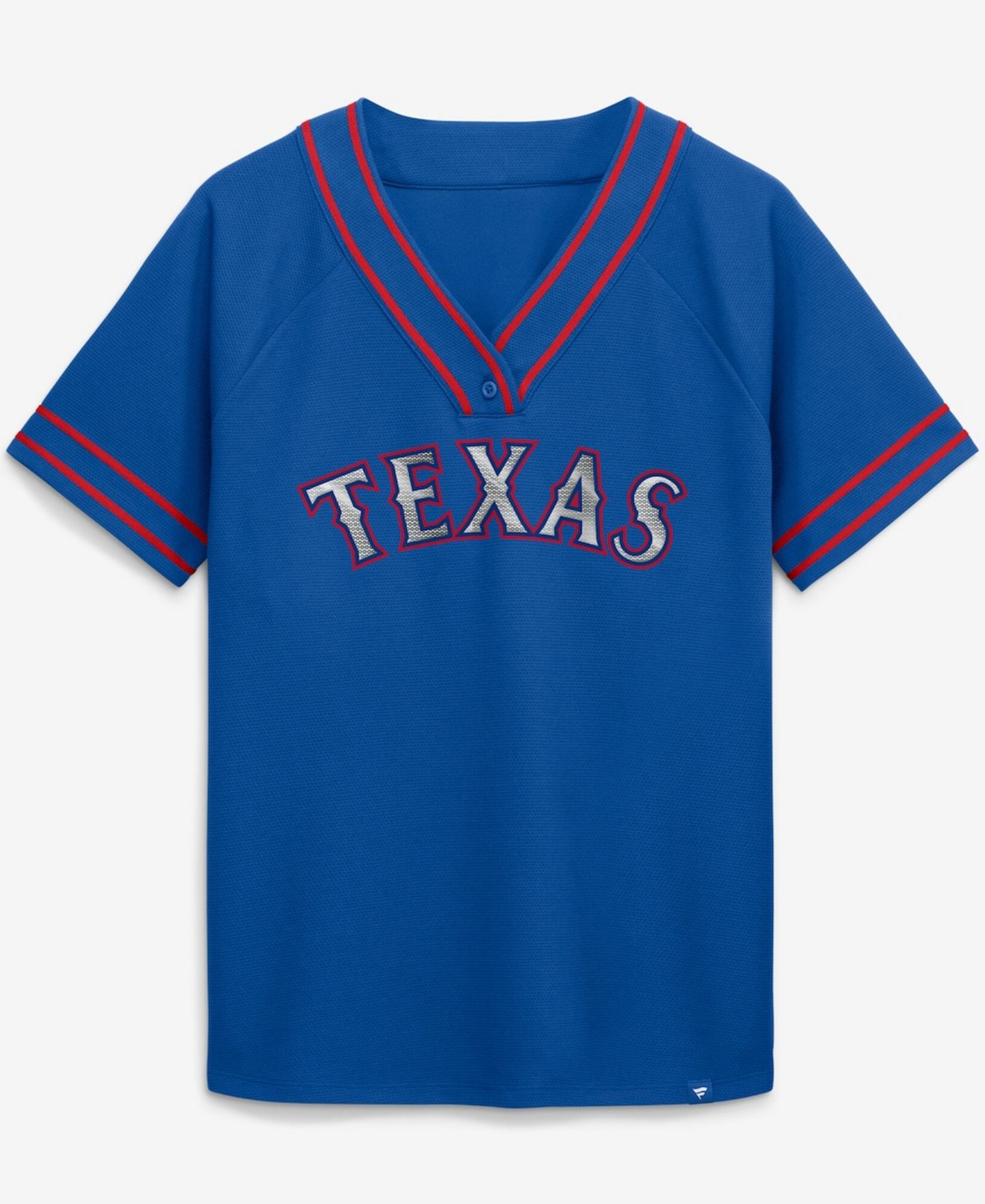 Женская футболка Fanatics Royal Texas Rangers Diva Race Ahead Raglan V-Neck — фото 2