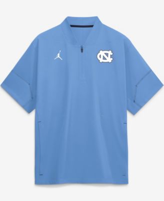 Men's Jordan Carolina Blue North Carolina Tar Heels 2026 Sideline Short Sleeve Quarter-Zip Coach Jacket
