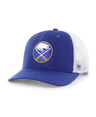 Men's Royal/White Buffalo Sabres Logo Trucker Adjustable Hat