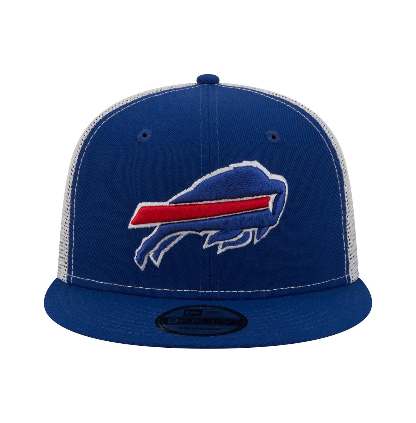 Мужская кепка New Era Royal Buffalo Bills Core Team 9FIFTY Trucker Snapback Hat — фото 2