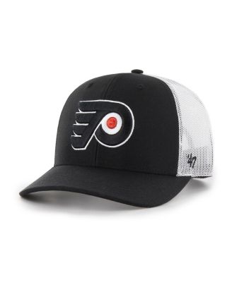 Men's Black/White Philadelphia Flyers Logo Trucker Adjustable Hat