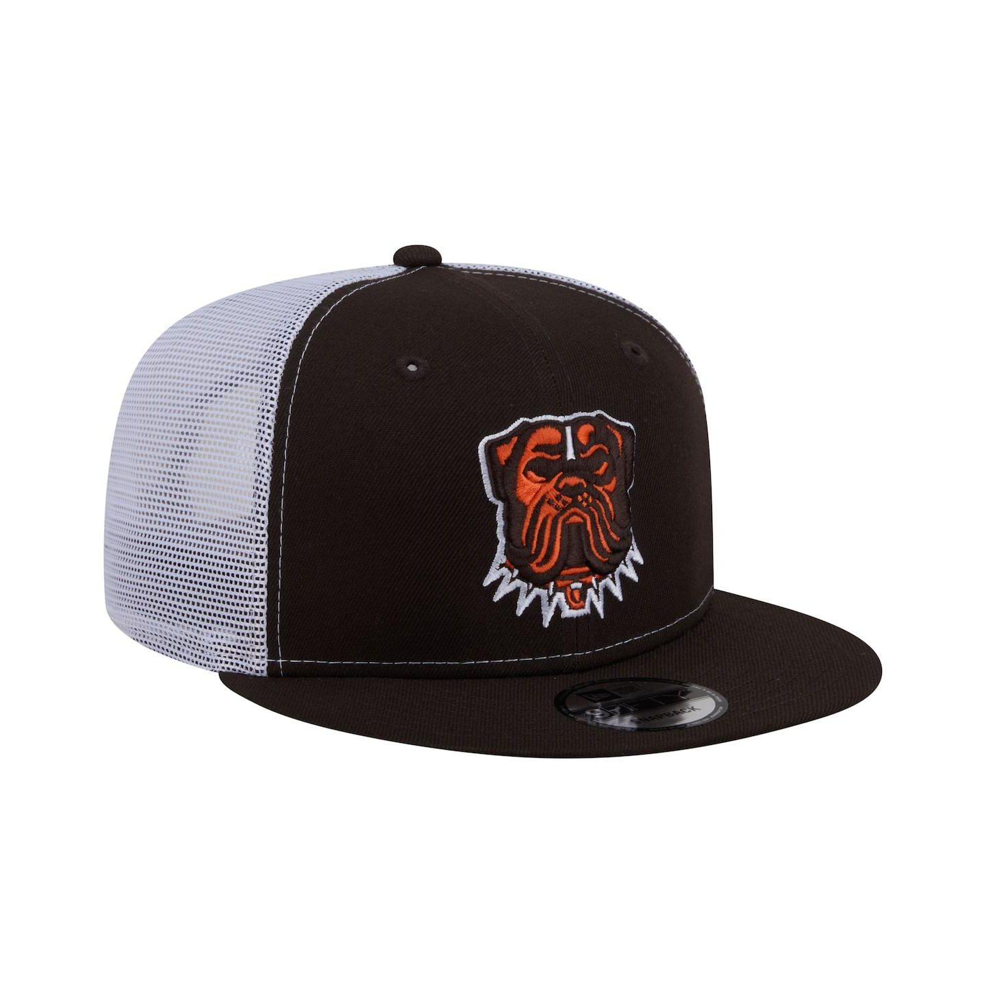 Мужская кепка New Era Brown Cleveland Browns Core Team 9FIFTY Trucker Snapback Hat — фото 3