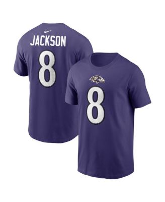 Men's Lamar Jackson Purple Baltimore Ravens Name & Number T-Shirt