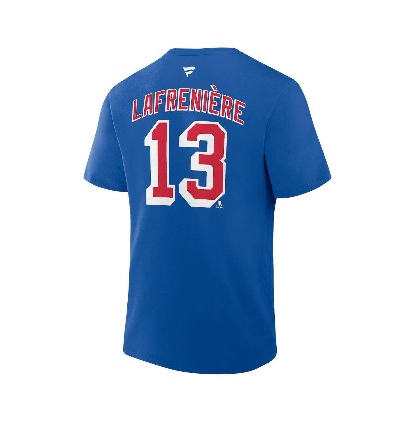 Мужская футболка Fanatics Alexis Lafreniere Blue New York Rangers Authentic Stack Name & Number — фото 2