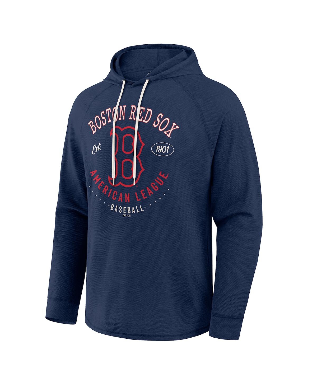 Fanatics Men's Navy Boston Red Sox Raglan Hooded Long Sleeve T-Shirt
