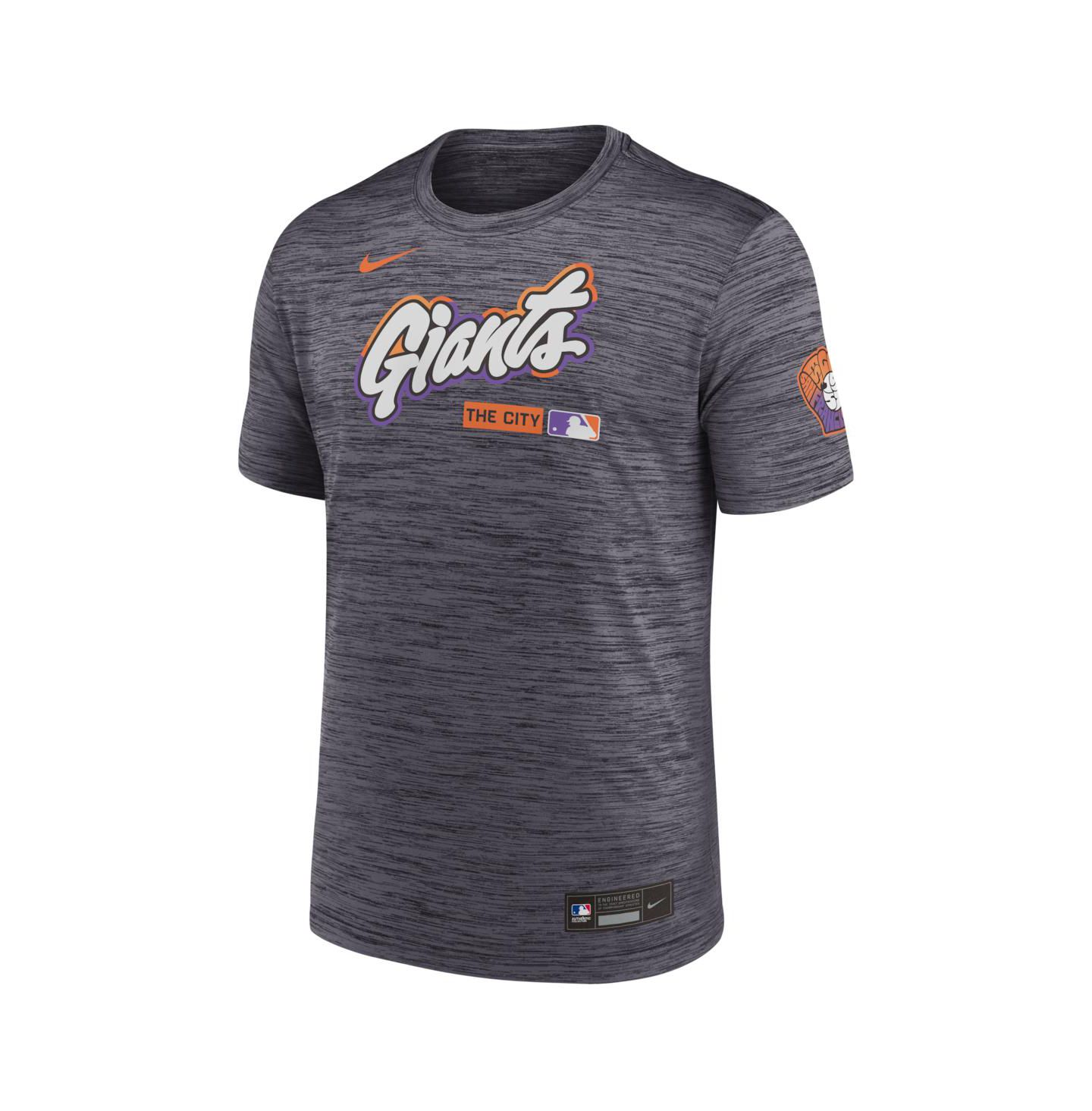 Мужская футболка Nike Black San Francisco Giants Authentic Collection City Connect Velocity Dri-FIT — фото 2
