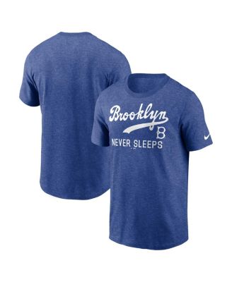Men's Heather Royal Brooklyn Dodgers Brooklyn&nbsp;Never Sleeps Tri-Blend T-Shirt