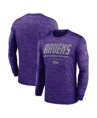 Men's Purple Baltimore Ravens Sideline Offensive Transition Velocity Dri-FIT Long Sleeve T-Shirt