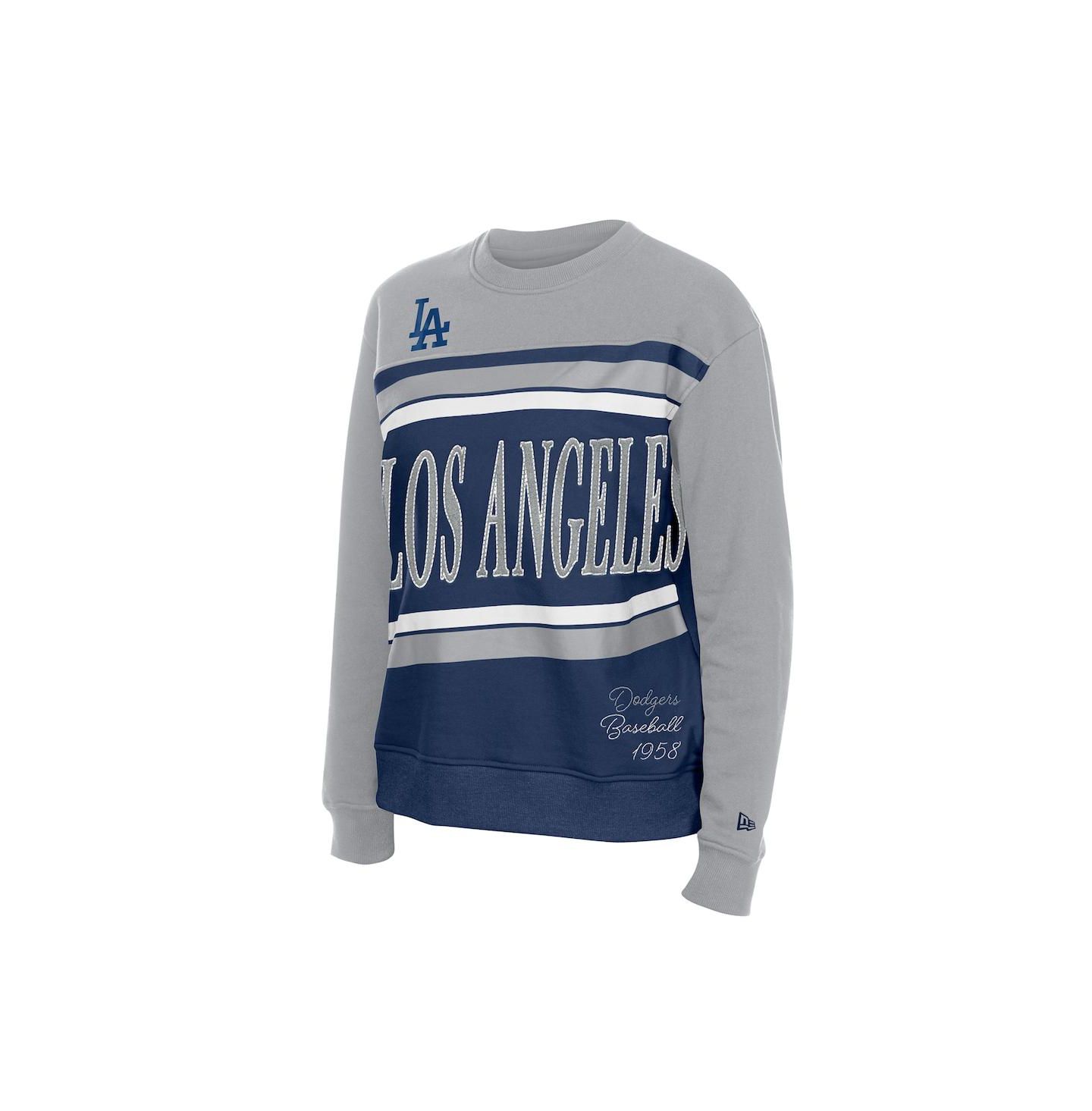 Женская толстовка New Era Navy/Gray Los Angeles Dodgers Gameday Fleece — фото 2
