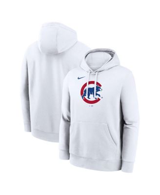 Men's White Chicago Cubs Logo Club Hoodie