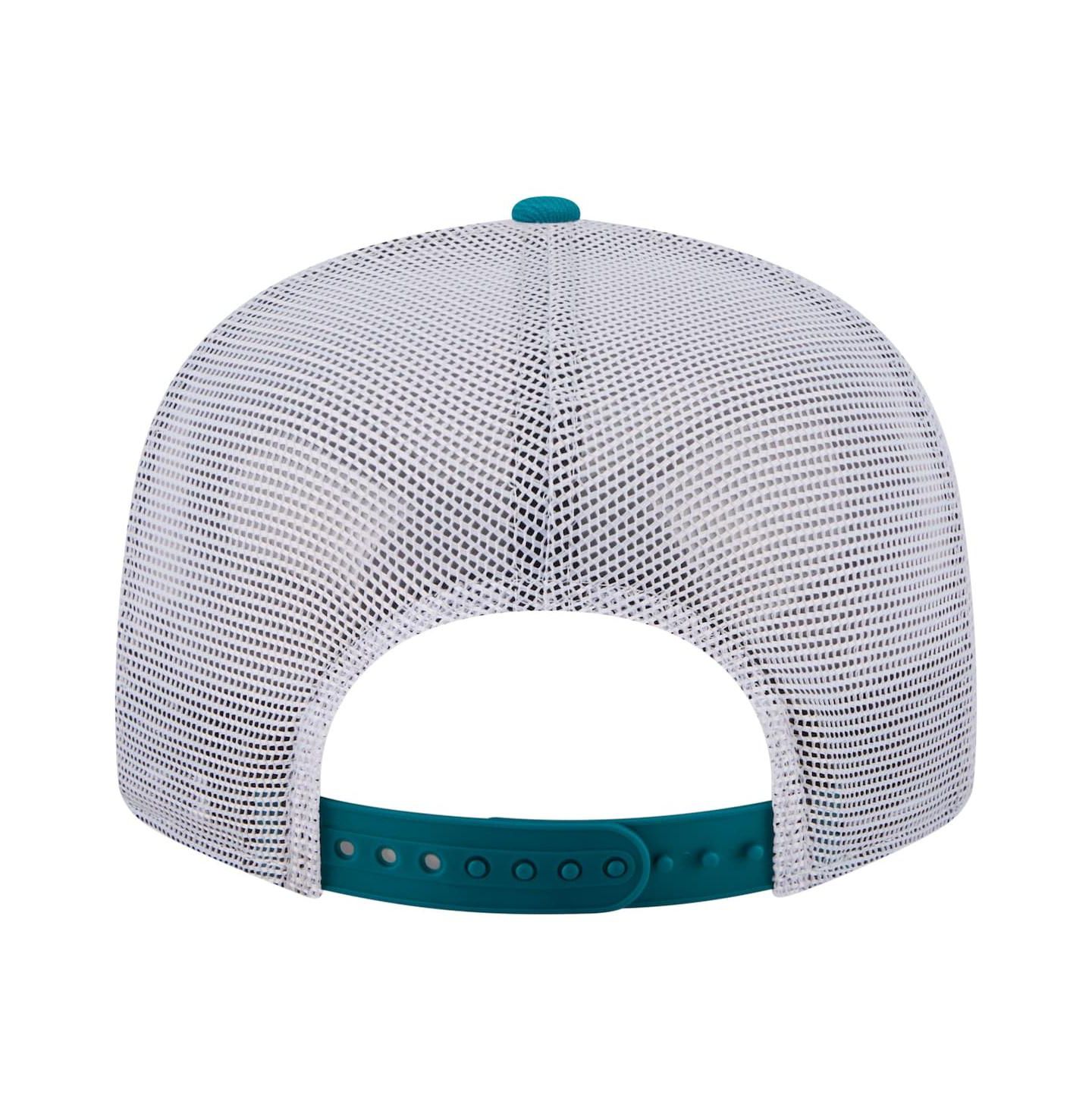 Мужская кепка New Era Teal Jacksonville Jaguars Core Team 9FIFTY Trucker Snapback Hat — фото 4