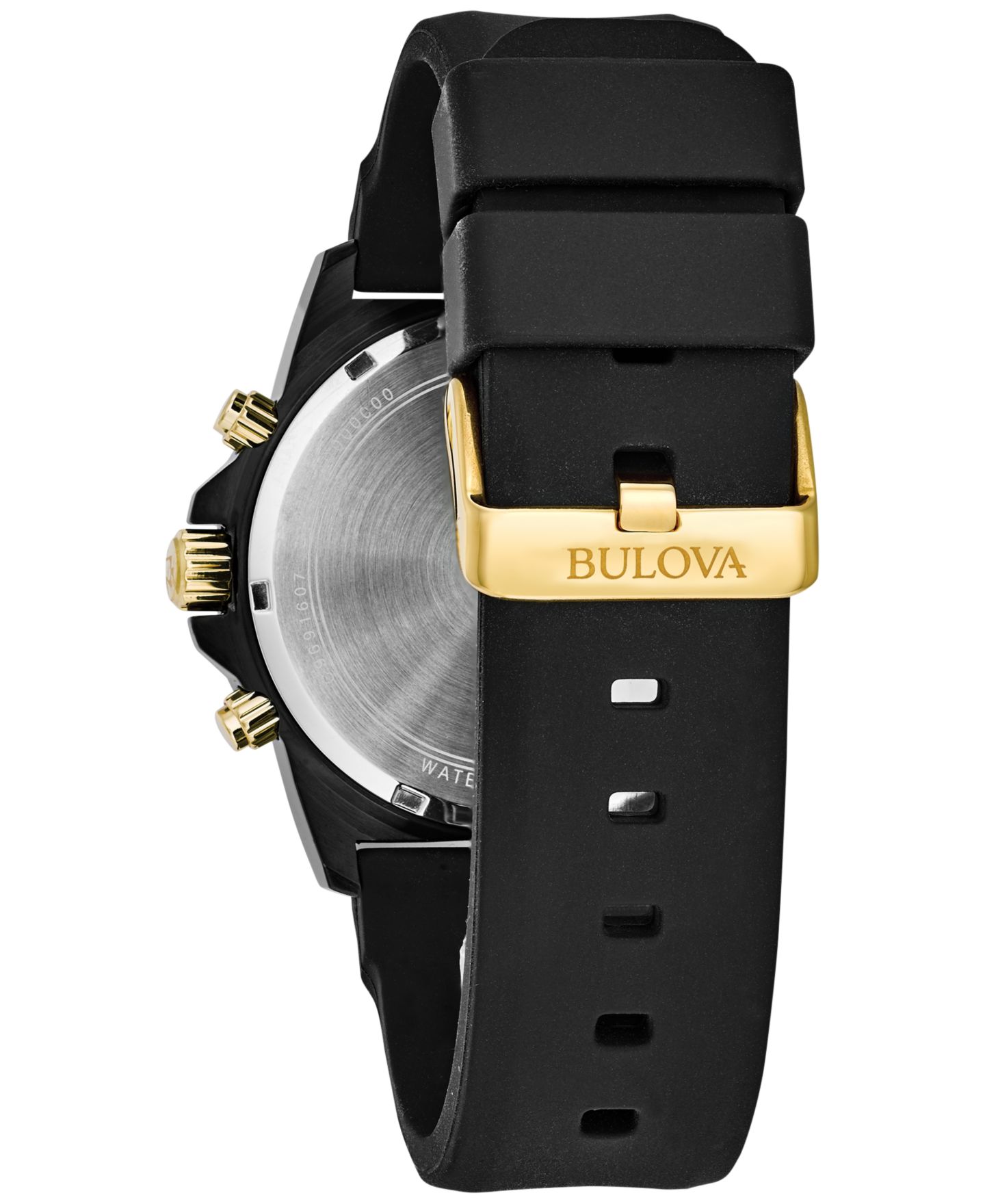 Мужские часы Bulova Chronograph Marine Star Black Silicone Strap Watch 44mm 98B278 — фото 3
