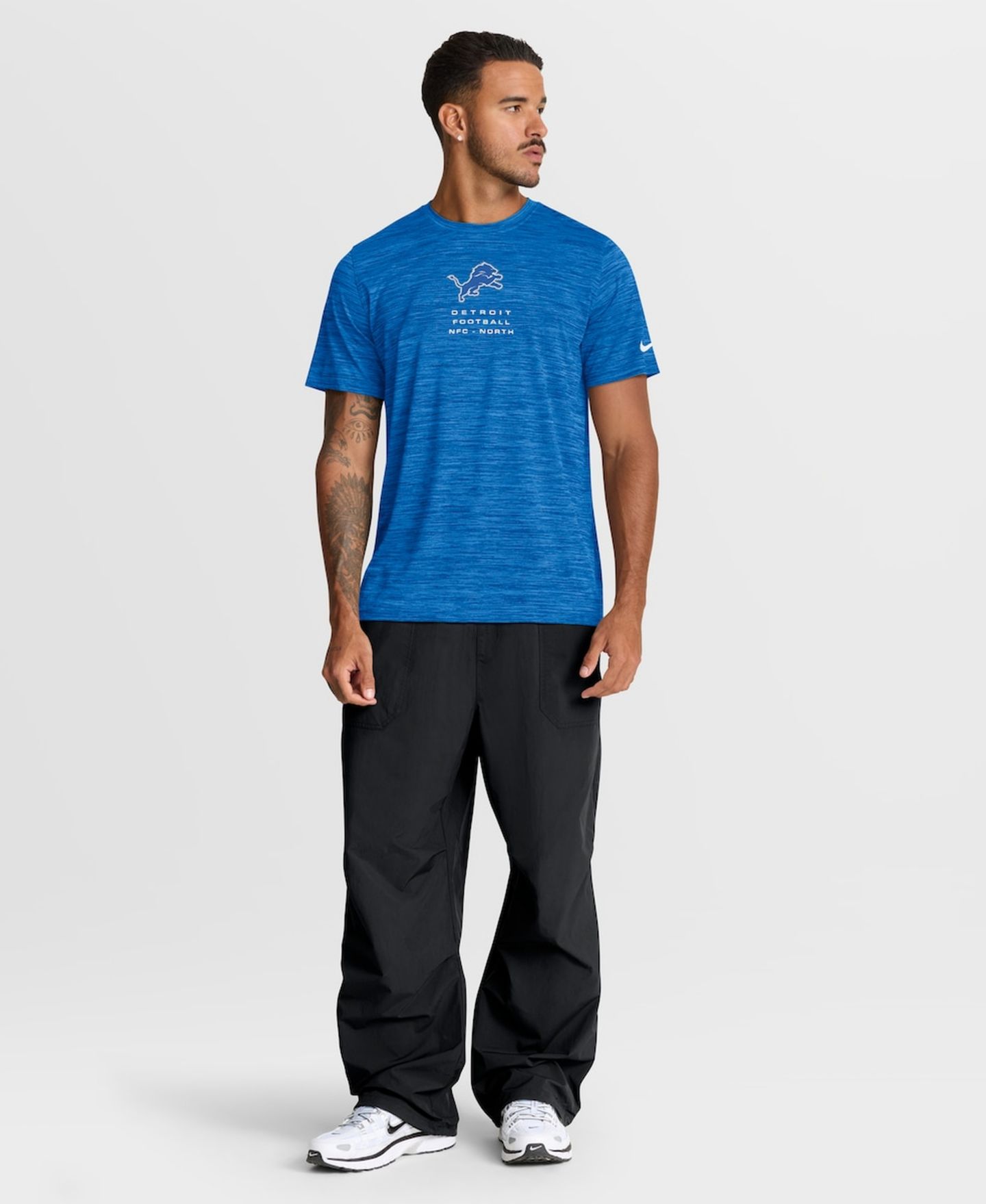 Мужская футболка Nike Blue Detroit Lions Velocity Ball Carrier Dri-FIT — фото 5