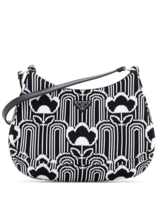 Pre-Owned Prada Medium Cleo Shoulder Bag Jacquard Knit - Macy's