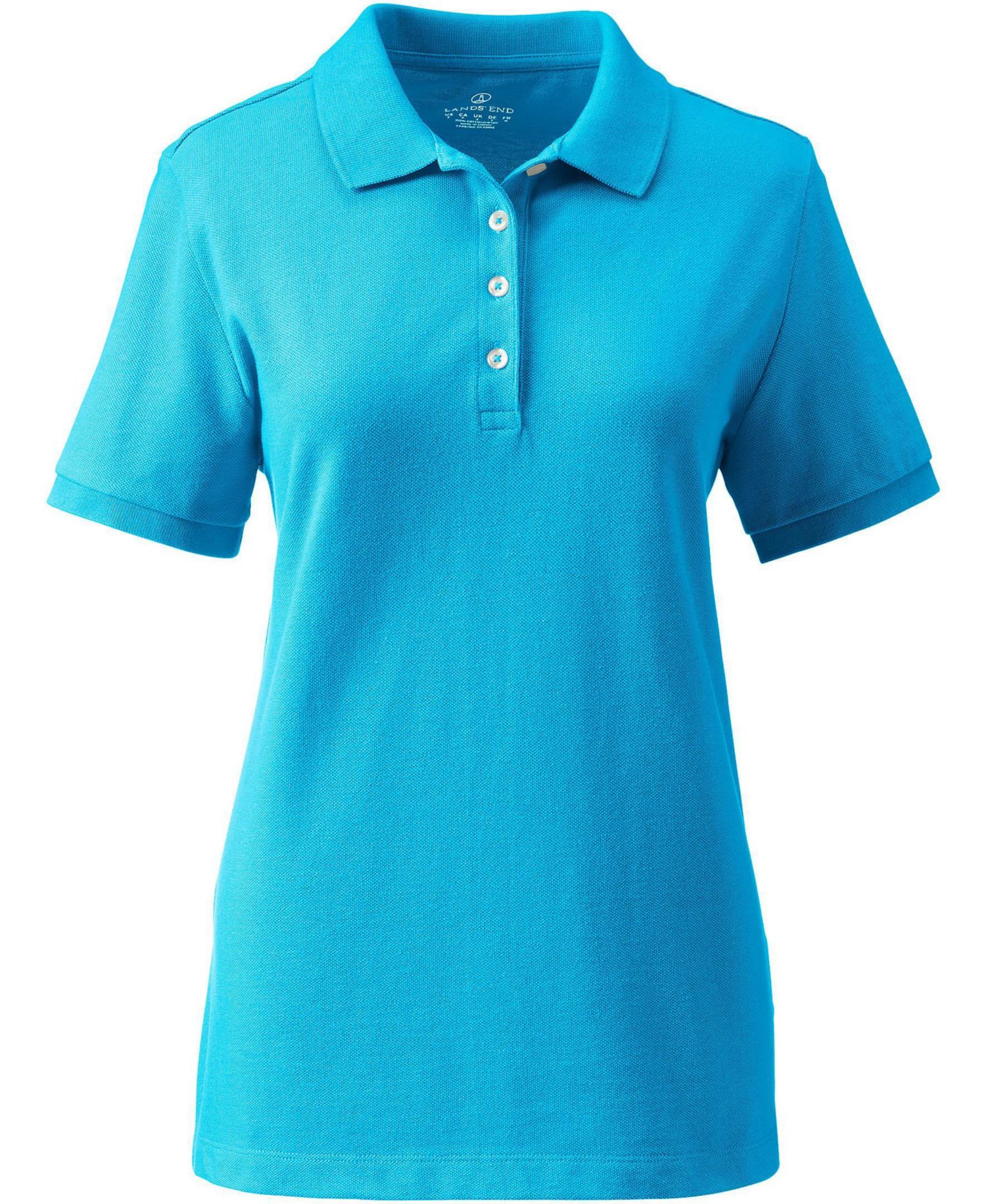Women's Banded Short Sleeve Fem Fit Mesh Polo